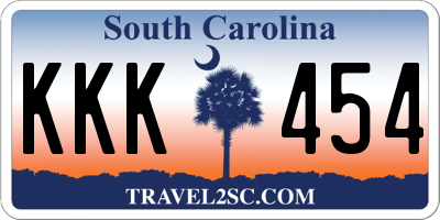 SC license plate KKK454