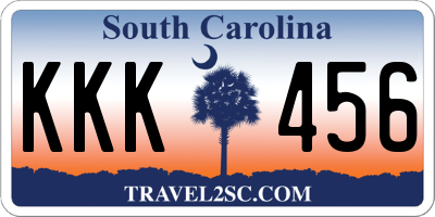 SC license plate KKK456