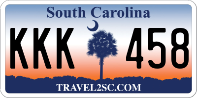 SC license plate KKK458