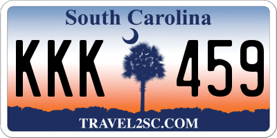 SC license plate KKK459