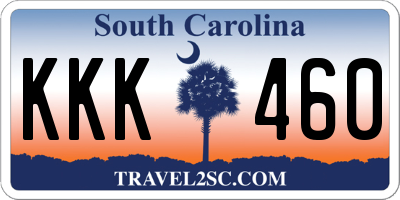SC license plate KKK460