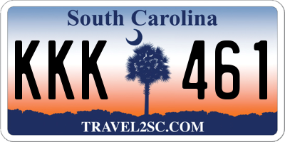 SC license plate KKK461