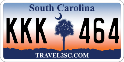 SC license plate KKK464