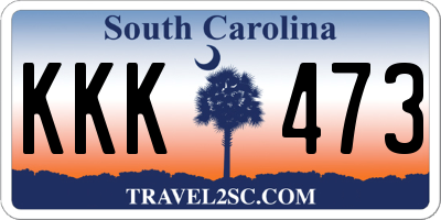 SC license plate KKK473