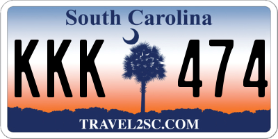SC license plate KKK474