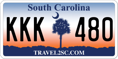 SC license plate KKK480