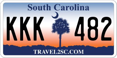 SC license plate KKK482