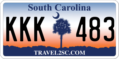 SC license plate KKK483