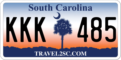 SC license plate KKK485