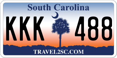 SC license plate KKK488