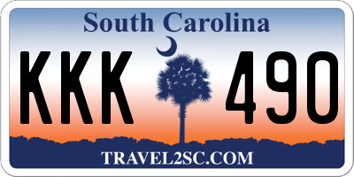 SC license plate KKK490