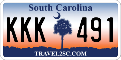 SC license plate KKK491