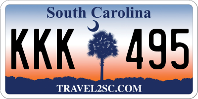 SC license plate KKK495