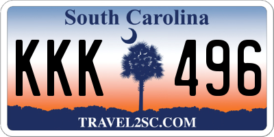 SC license plate KKK496