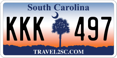 SC license plate KKK497