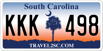 SC license plate KKK498