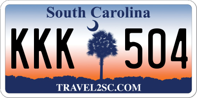 SC license plate KKK504