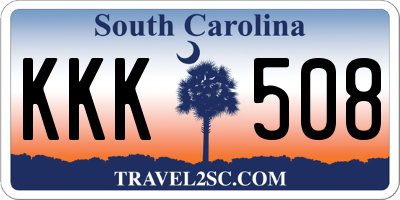 SC license plate KKK508