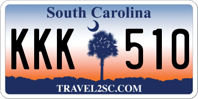 SC license plate KKK510