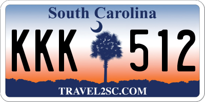 SC license plate KKK512
