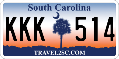 SC license plate KKK514
