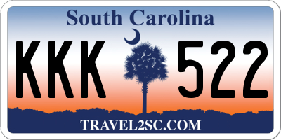 SC license plate KKK522