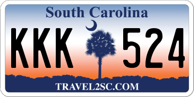 SC license plate KKK524