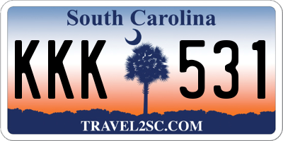 SC license plate KKK531