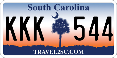 SC license plate KKK544