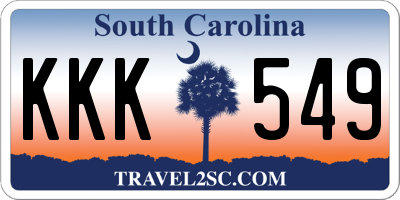 SC license plate KKK549