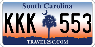 SC license plate KKK553