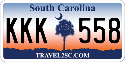 SC license plate KKK558