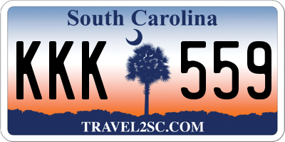 SC license plate KKK559