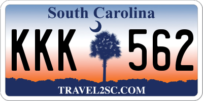SC license plate KKK562