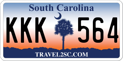 SC license plate KKK564
