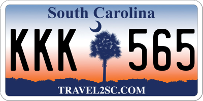 SC license plate KKK565
