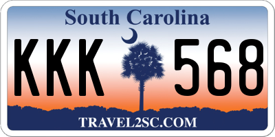 SC license plate KKK568