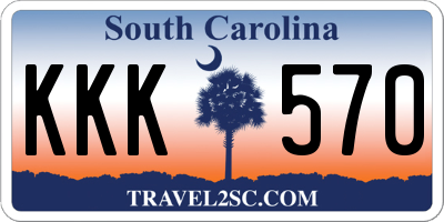 SC license plate KKK570