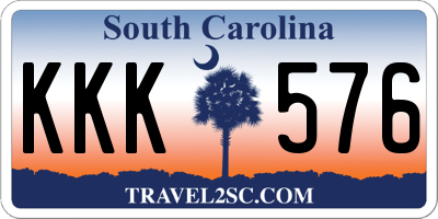 SC license plate KKK576