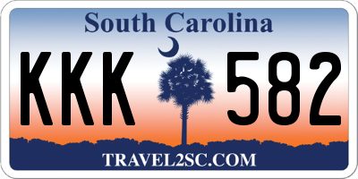 SC license plate KKK582