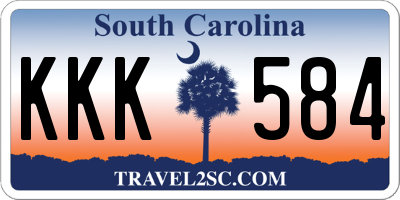 SC license plate KKK584