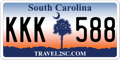 SC license plate KKK588