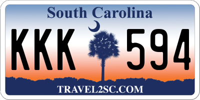 SC license plate KKK594
