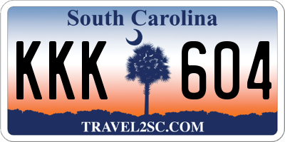 SC license plate KKK604