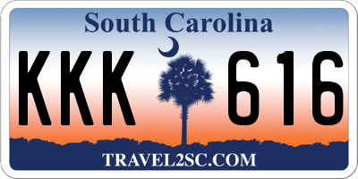 SC license plate KKK616