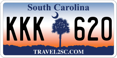 SC license plate KKK620