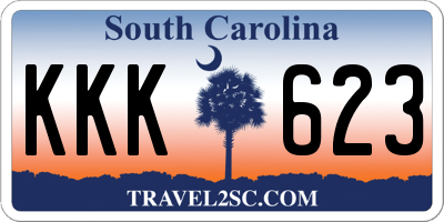 SC license plate KKK623