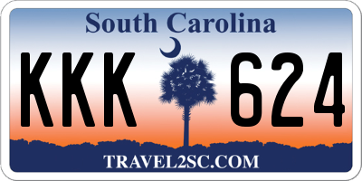 SC license plate KKK624