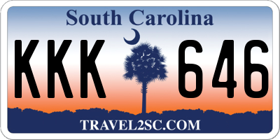 SC license plate KKK646