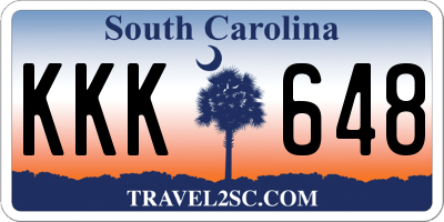 SC license plate KKK648